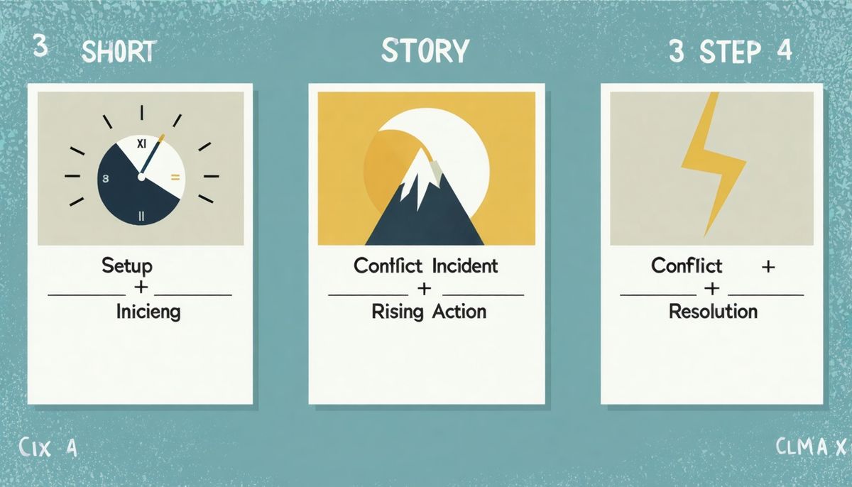 Hızlı Kısa Hikâye Planı: 3 Aşamalı Olay Örgüsü Şablonu